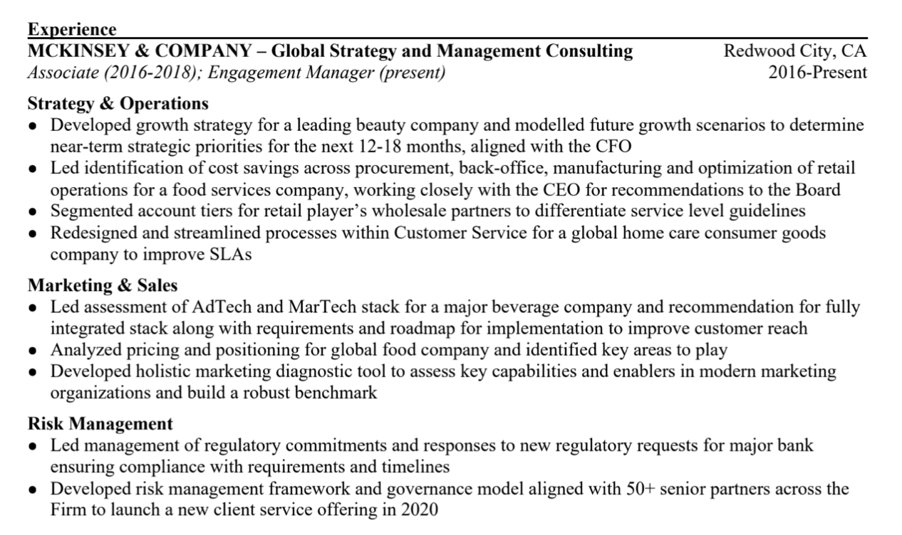 Resume example