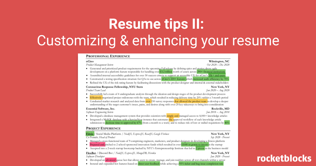 Resume tips 2