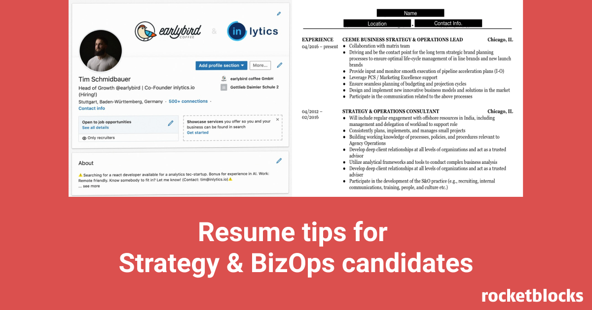Resume tips for Strategy & bizOps blog card