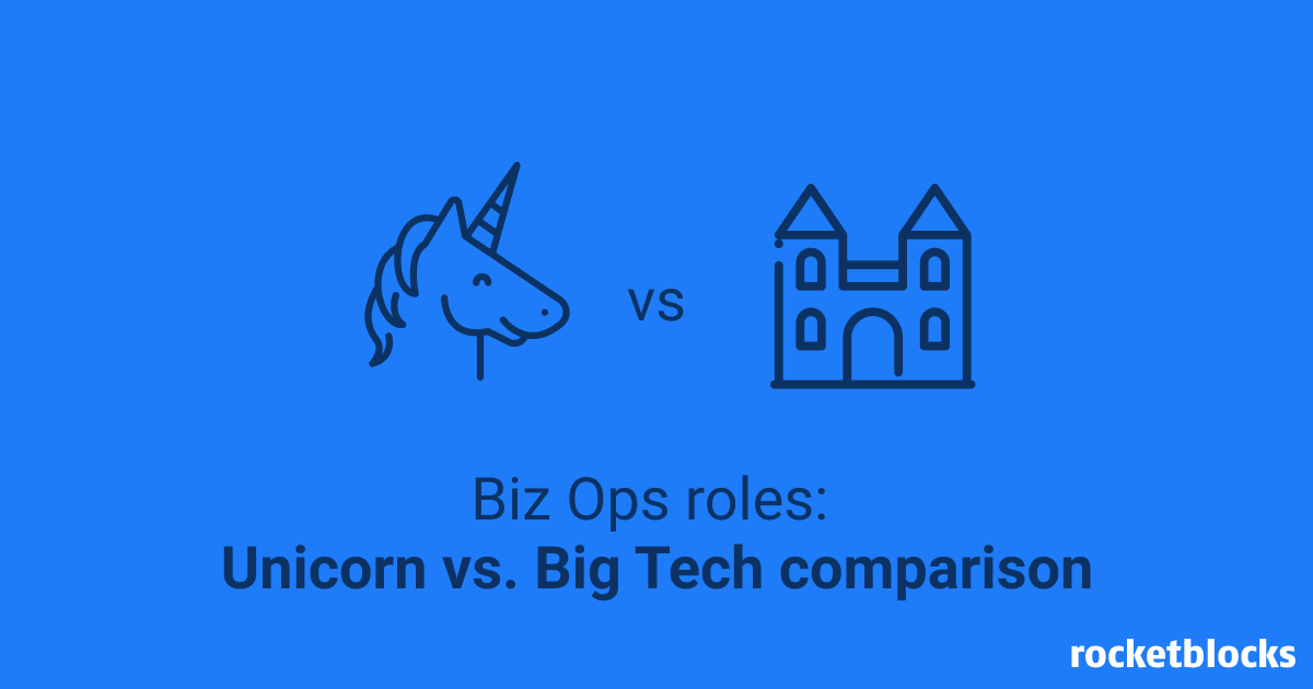 Comparing biz ops roles across unicorn startups and big tech companies