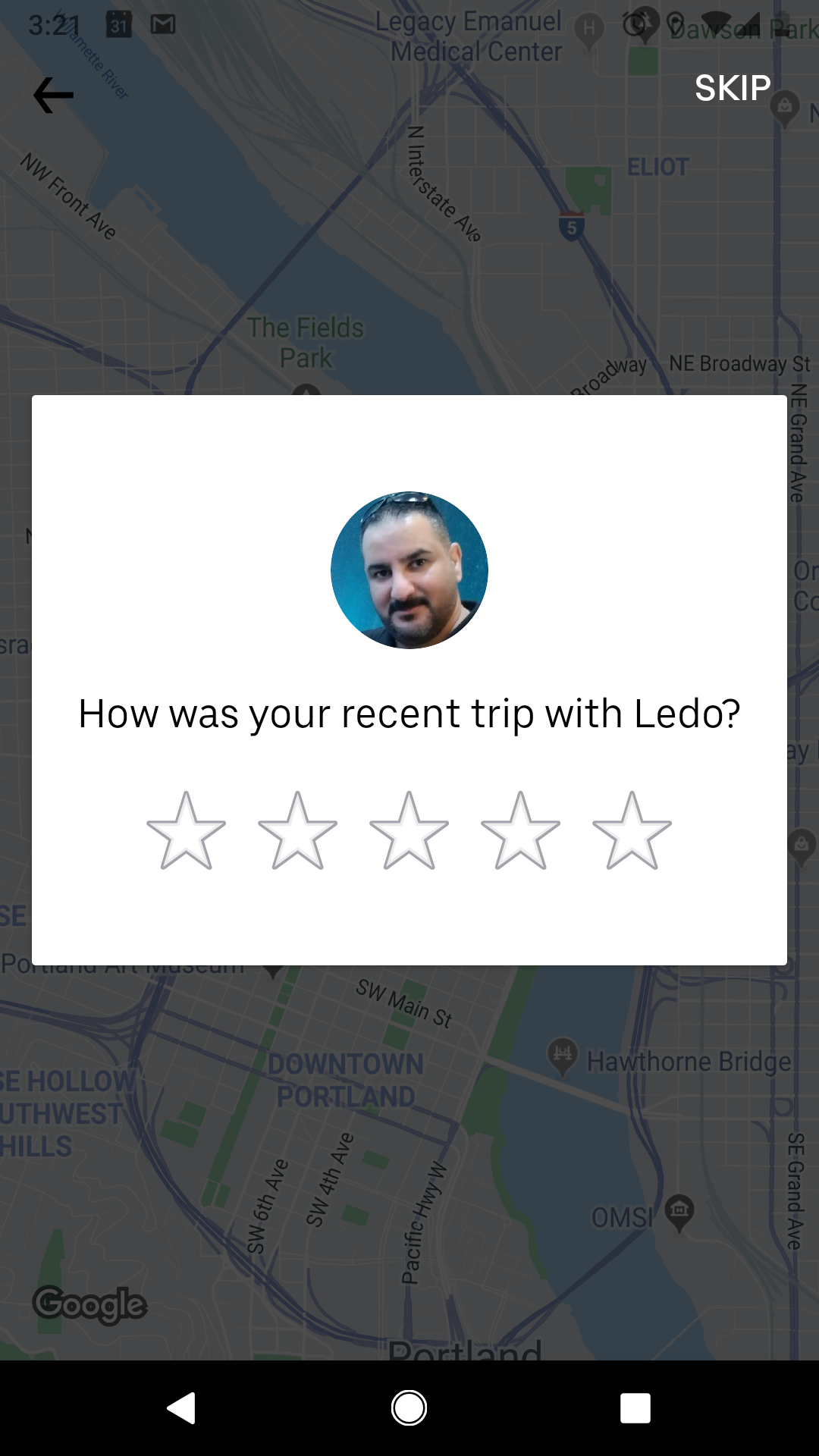 Screenshot for a proposed Uber app feature enhancement