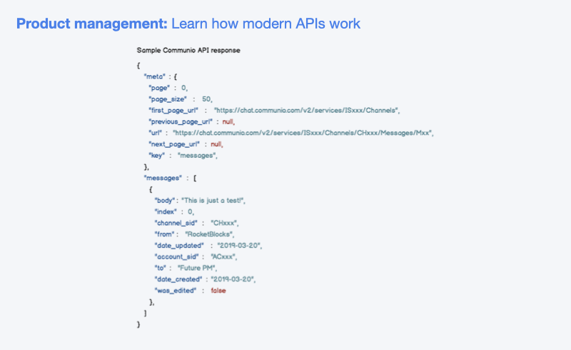 Learn PM concepts like APIs
